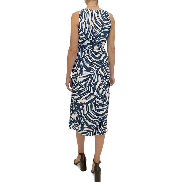 Sam Edelman Faux Wrap Maxi-Dress V-Neck Sleeveless NWT Sz 10 geometric pattern - Picture 15 of 15